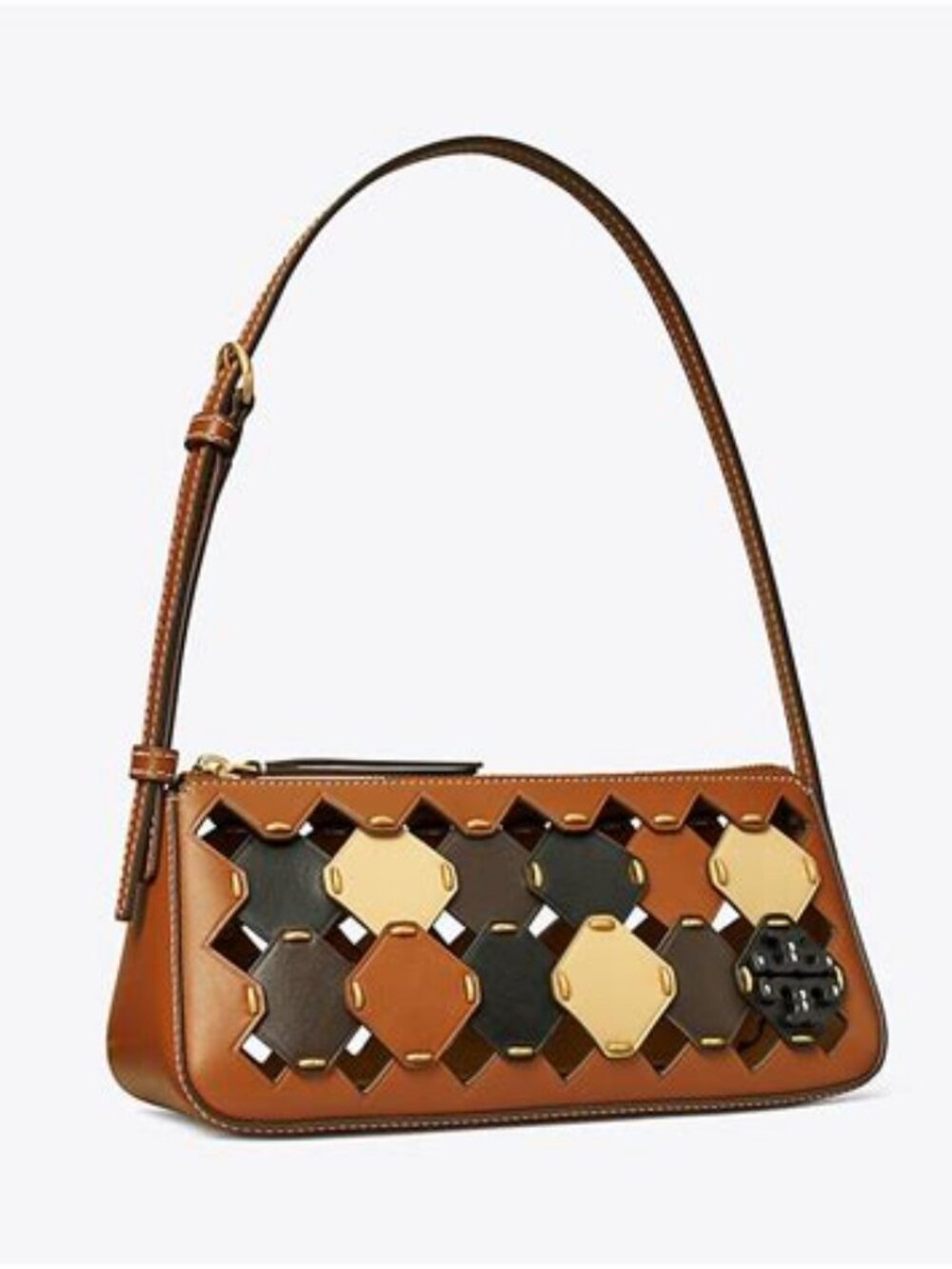 NEW WITH TAGS TORY BURCH MCGRAW DIE CUT WEDGE MULTI COLOR LEATHER RETAIL $599